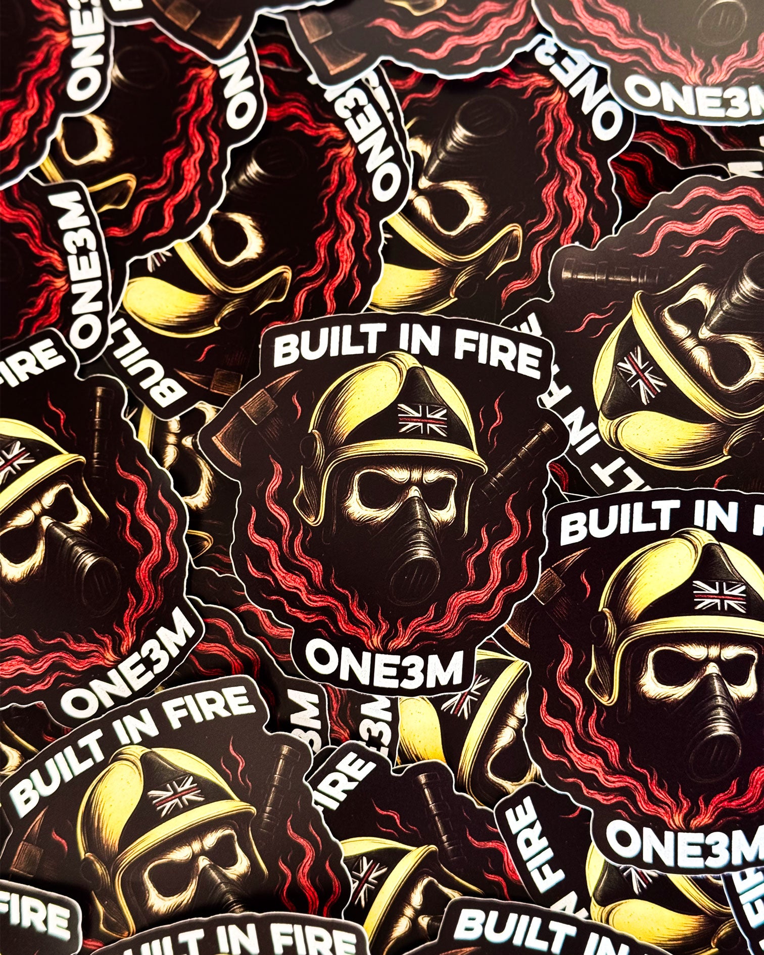 Built In Fire Sticker