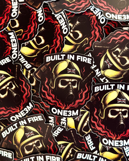 Built In Fire Stickers