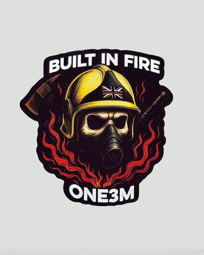 Built In Fire Stickers